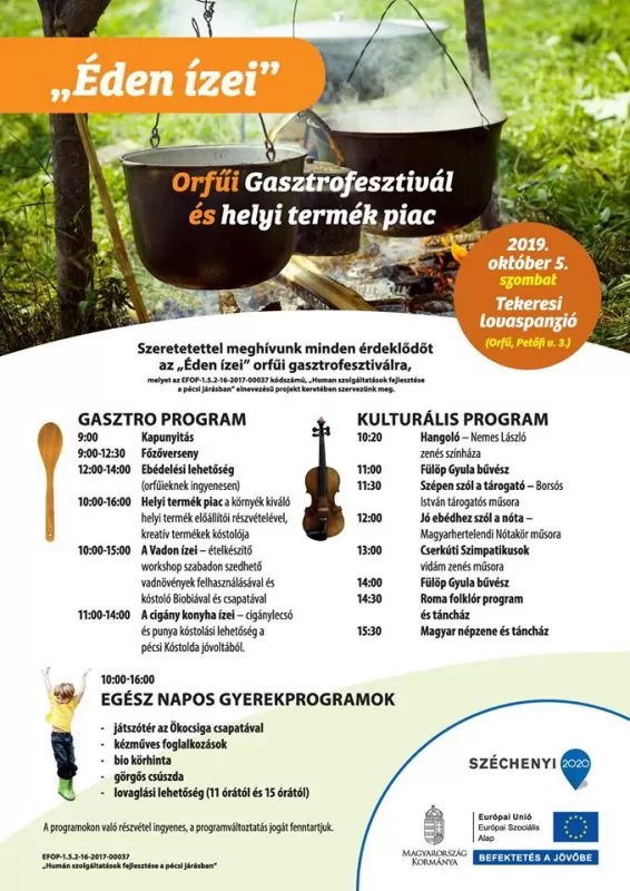 Éden Ízei Gasztrofesztivál, Orfű2019. október 5.